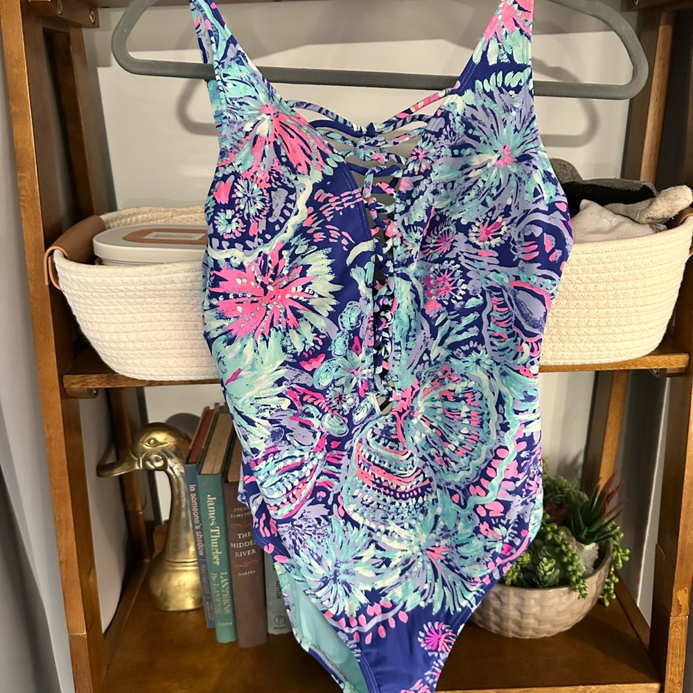 Lilly Pulitzer Swimsuit Womens Isle Lattice One Piece Gypsea Girl